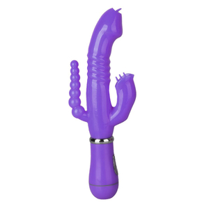 Vibrador Tripla Estimulação Recarregável Com Língua 12 Vibrações Vibe Toys