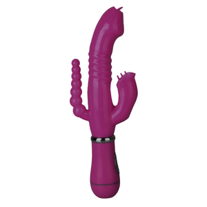 Vibrador Tripla Estimulação Recarregável Com Língua 12 Vibrações Vibe Toys