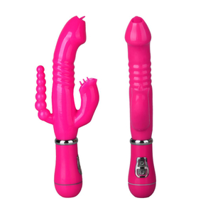 Vibrador Tripla Estimulação Recarregável Com Língua 12 Vibrações Vibe Toys