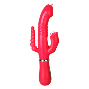 Vibrador Tripla Estimulação Recarregável Com Língua 12 Vibrações Vibe Toys