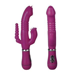 Vibrador Tripla Estimulação Recarregável Com Língua 12 Vibrações Vibe Toys