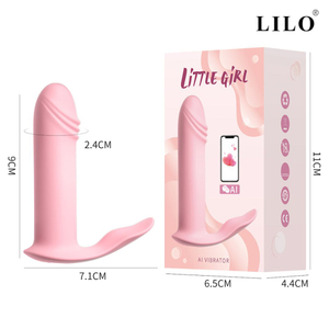 Vibrador Little Girl Com Penetrador 10 Vibrações Controle Via Aplicativo Lilo