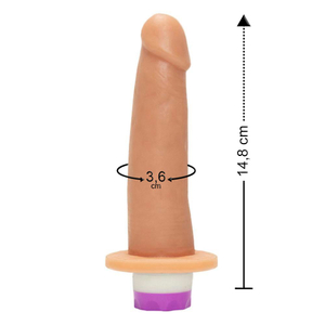 Prótese Com Vibrador Interno 14,8 X 3,6cm êxtase