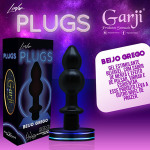 Plug Anal Em Gel Beijo Grego Excitante Beijável 30ml Garji