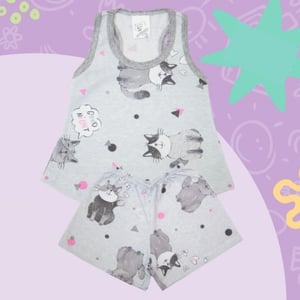 Pijama Baby Doll Infantil Meninas Regata Mafessoni Baby & Kids