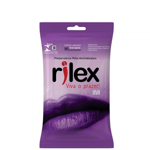 Preservativo Aromatizado De Uva 3 Unidades Rilex