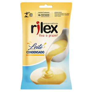 Preservativo Aromatizado Leite Condensado 3 Unidades Rilex