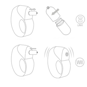 Anel Peniano Em Silicone Com Cápsula Vibratória Liga E Desliga