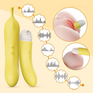 Vibrador Formato De Banana 7 Funções De Vibração E 7 Modos De Pulsação Dibe