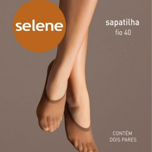 Meia Sapatilha Fio 40 Com 2 Pares Selene