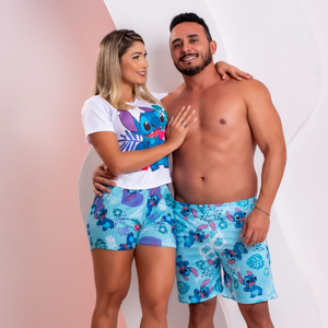 Kit Casal Pijama Estampa Lilo Amável Moda íntima