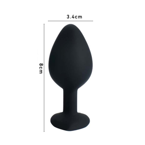 Plug Anal Silicone Coração Médio 8 X 3,4cm Vibe Toys