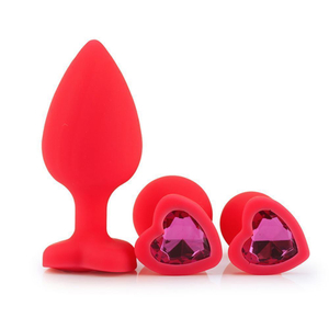 Plug Anal Silicone Coração Médio 8 X 3,4cm Vibe Toys