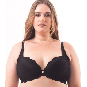 Sutiã Plus Size Redutor Com Bojo E Aro Em Renda Estruturada Nayane