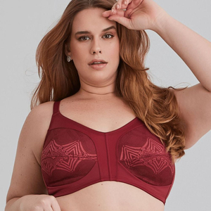 Sutiã Modelagem Top Extra Plus Size Sem Bojo E Aro Com Renda Nayane