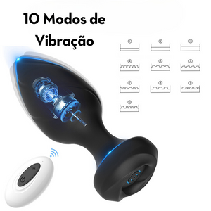 Plug Anal Silicone 10 Vibrações Com Controle Sem Fio Vibe Toys