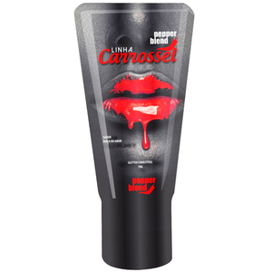 Carrossel Gel Lubrificante Com Glitter Beijável 18g Pepper Blend