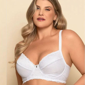 Sutiã Plus Size Balconet Sem Bojo Com Detalhes Em Renda Nayane