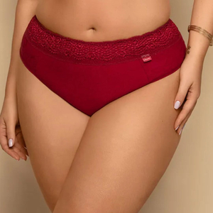 Calcinha Plus Size Fio Dental Duplo Cos Renda Nayane