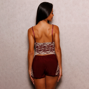 Short Doll Rebeca Com Renda Bicolor Lust Chick