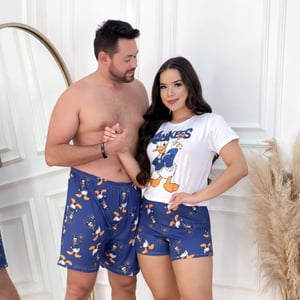 Kit Casal Pijama Pato Donald Amável Moda Intima