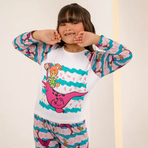 Pijama De Frio Infantil Feminino Pedrita Amável Moda íntima