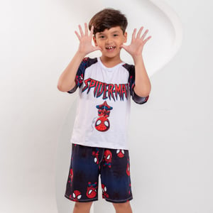 Pijama Masculino Infantil Spider Man Amável Moda íntima