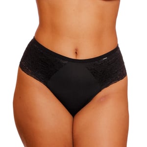 Calcinha Plus Size Fio Dental Duplo Laterais Renda Nayane