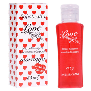 Love óleo De Massagem Aromatizado Corporal Hot 35ml Sofisticatto