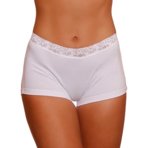 Calcinha Boxer De Algodão Ana Com Renda Ce&dy Lingerie