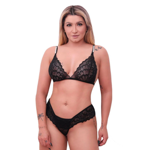 Conjunto Sensual Com Pérolas Tallyta Moda Apimentada