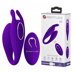 Vibrador De Casal Bill Com Controle Wireless 12 Modos De Vibrações Pretty Love