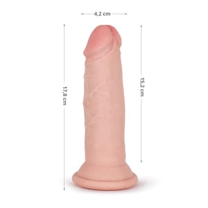 Pênis Realístico 3d Com Ventosa 17,8 X 4,2cm Knight Cock