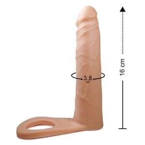 Anel Companheiro Com Cápsula Vibratória 16x3,8cm Linha Pura Luxúria Sexy Fantasy