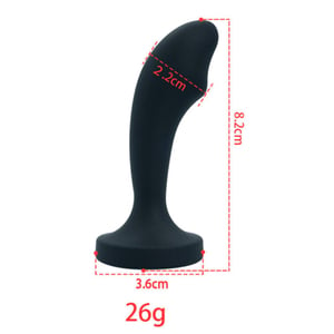 Plug Anal Curvado Em Silicone Tamanho P Com Pedra Na Base Vibe Toys