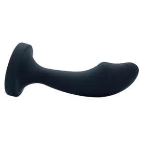 Plug Anal Curvado Em Silicone Tamanho P Com Pedra Na Base Vibe Toys