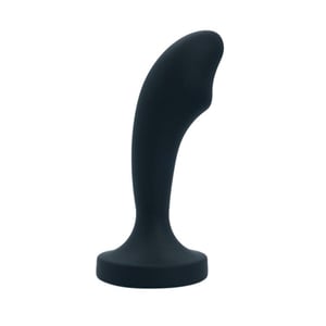 Plug Anal Curvado Em Silicone Tamanho P Com Pedra Na Base Vibe Toys