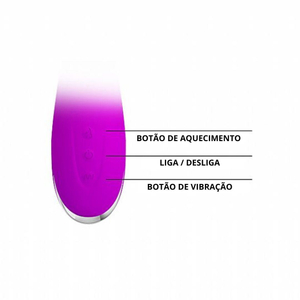 Vibrador Ponto G Wilbur 12 Vibrações Com Aquecimento Pretty Love