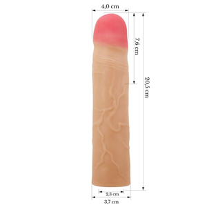 Capa Peniana Com Extensor Peniano De 7,6cm Kylian Pretty Love