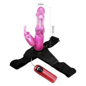 Cinta Com Vibrador Rotativo E Estimulador Clitoriano 7 Vibrações Vibe Toys