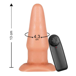 Plug Anal Com Vibro E Ventosa 13x 4,3cm Prazer & Cia