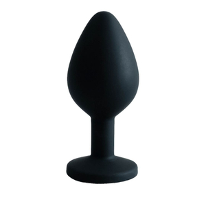 Plug Anal De Silicone Médio Com Pedra 8 X 3,5 Cm Vibe Toys