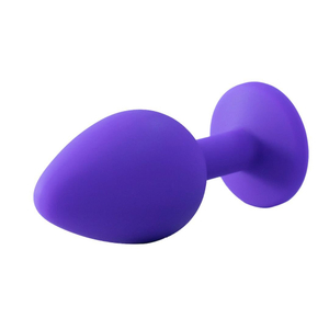 Plug Anal De Silicone Médio Com Pedra 8 X 3,5 Cm Vibe Toys