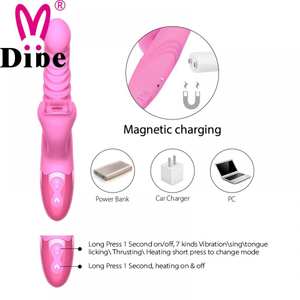Vibrador Vai E Vem Com Estimulador Clitoriano Sex Massager