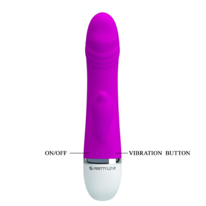 Vibrador Ponto G David Com Estimulador Clitoriano 30 Vibrações Pretty Love