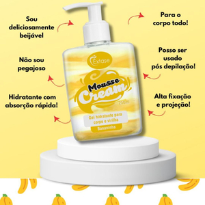 Mousse Cream Gel Hidratante Beijável Para Corpo E Virilha 250ml êxtase