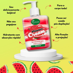 Mousse Cream Gel Hidratante Beijável Para Corpo E Virilha 250ml êxtase