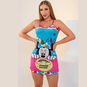 Camisola Nuvem De Alcinha Minnie Amável Moda íntima