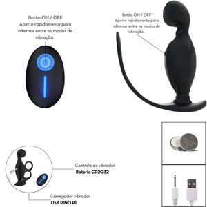 Massageador De Próstata Com Anel Peniano Chloe 10 Vibrações Vibe Toys