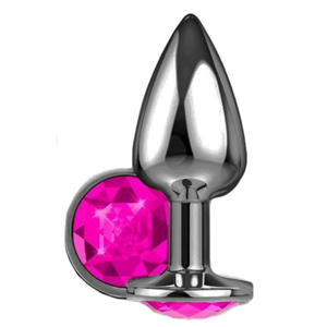 Plug Anal Pequeno ônix Com Pedra Formato De Coração Delicious